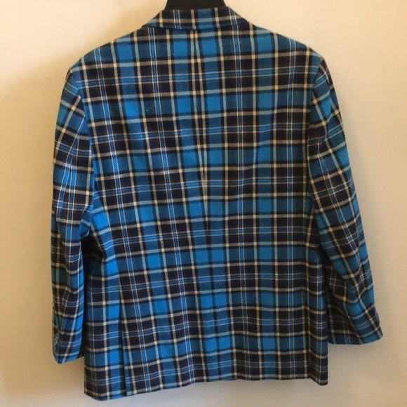 Biarelli Men’s Sport Jacket Blazer Plaid Italian Wool Blend Size Medium - Picture 6 of 11